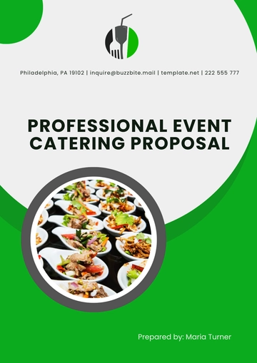 Free Professional Event Catering Proposal Template to Edit Online