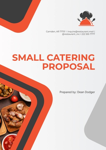 Free Small Catering Proposal Template to Edit Online