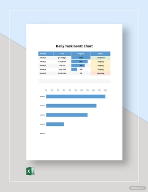 Daily Task Gantt Chart Template