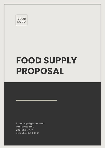 Free Food Supply Proposal Template to Edit Online
