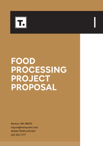 Free Food Processing Project Proposal Template to Edit Online