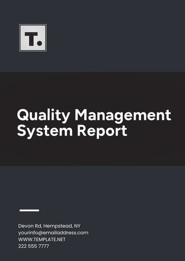 Free Quality Management System Report Template to Edit Online