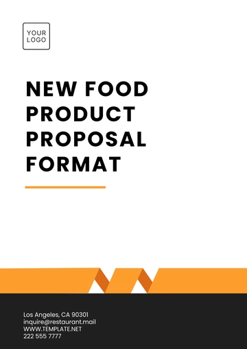 Free New Food Product Proposal Format Template to Edit Online