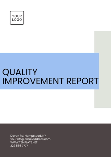 Free Quality Improvement Report Template to Edit Online