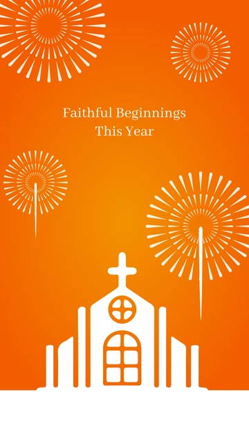 Free Happy New Year Christian Wallpaper Template to Edit Online