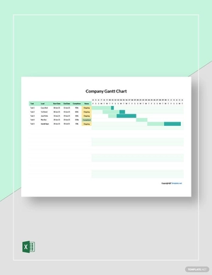 Sample Company Gantt Chart Template
