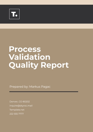 Free Process Validation Quality Report Template to Edit Online