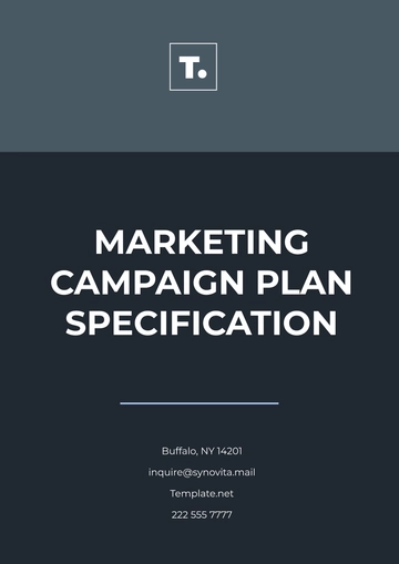Free Marketing Campaign Plan Specification Template to Edit Online