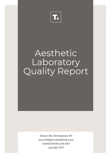 Free Aesthetic Laboratory Quality Report Template to Edit Online