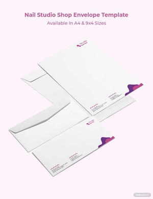 Nail Studio Shop Envelope Template