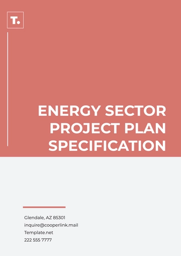Free Energy Sector Project Plan Specification Template to Edit Online