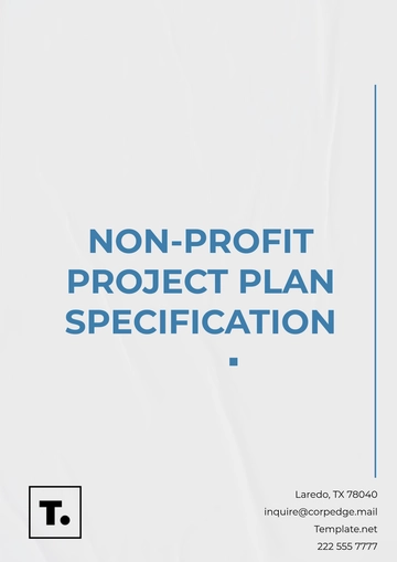 Free Non-Profit Project Plan Specification Template to Edit Online