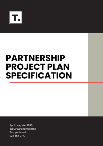 Free Partnership Project Plan Specification Template to Edit Online
