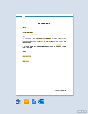 Appraisal Letter Sample Template