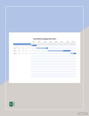 Social Media Campaign Gantt Chart Template