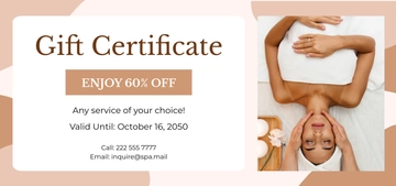 Free Abstract Spa Gift Certificate Template to Edit Online