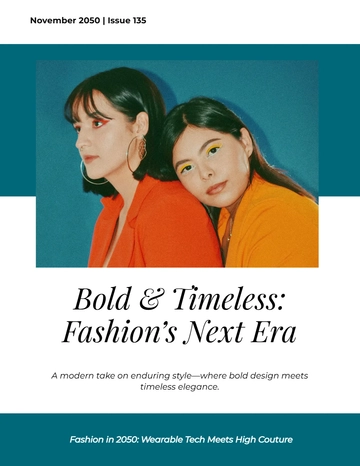 Free Magazine Cover Page Template to Edit Online