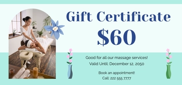 Free Editable Spa Gift Certificate Template to Edit Online