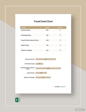 Example Travel Gantt Chart Template
