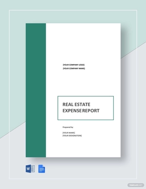Real Estate Expense Report Template