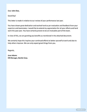 Employee Appraisal Letter Template
