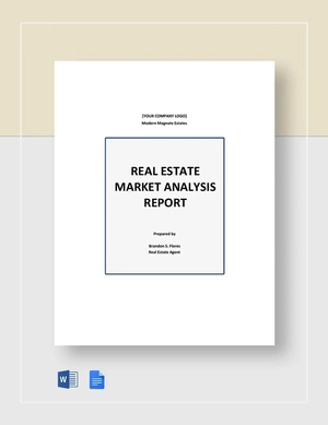 Real Estate Market Analysis Report Template