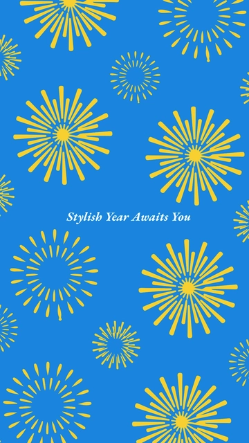 Free Preppy New Year Wallpaper Template to Edit Online