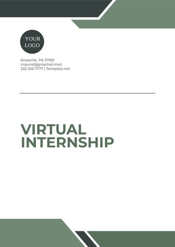 Free Virtual Internship Template to Edit Online
