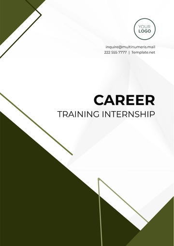Free Career Training Internship Template to Edit Online