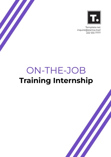 Free On-the-Job Training Internship Template to Edit Online