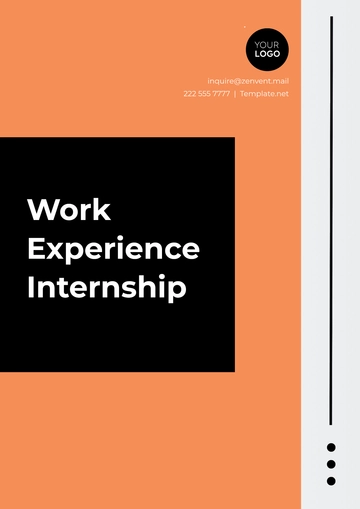 Free Work Experience Internship Template to Edit Online