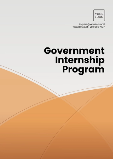 Free Government Internship Program Design Template to Edit Online