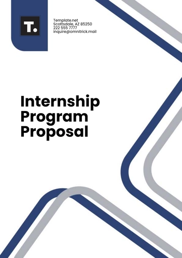 Free Internship Program Proposal Template to Edit Online