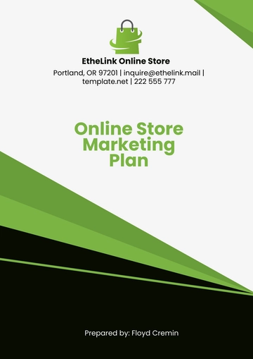 Free Online Store Marketing Plan Template to Edit Online