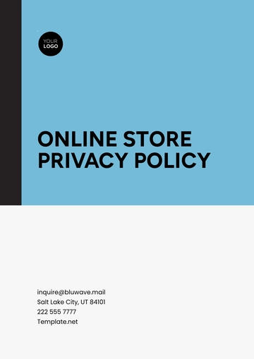 Free Online Store Privacy Policy Template to Edit Online