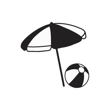 Free Black and White Summer Clipart to Edit Online