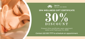 Free Spa Wellness Gift Certificate Template to Edit Online