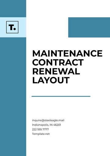 Free Maintenance Contract Renewal Layout Template to Edit Online