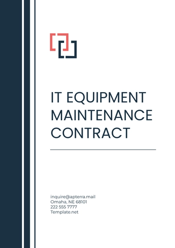 Free IT Equipment Maintenance Contract Template to Edit Online