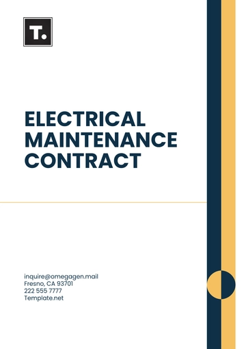 Free Electrical Maintenance Contract Template to Edit Online