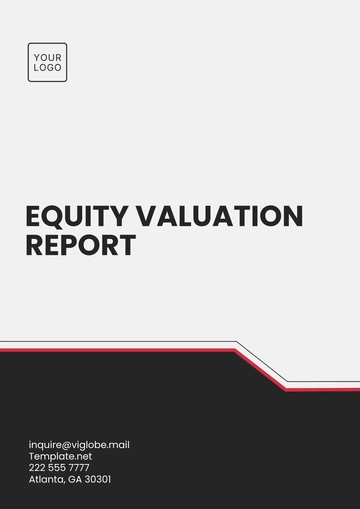 Free Equity Valuation Report Template to Edit Online
