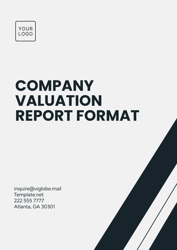 Free Company Valuation Report Format Template to Edit Online