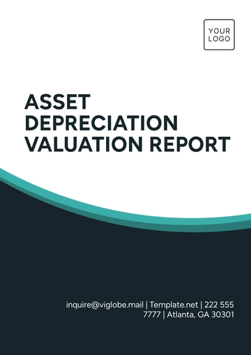 Free Asset Depreciation Valuation Report Template to Edit Online