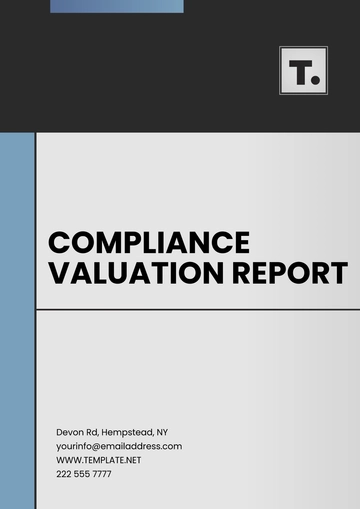 Free Compliance Valuation Report Template to Edit Online