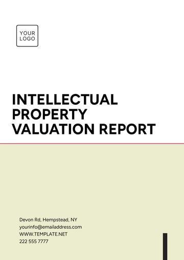 Free Intellectual Property Valuation Report Template to Edit Online
