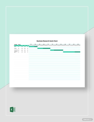 Business Research Gantt Chart Template