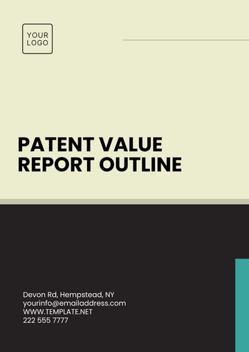 Free Patent Valuation Report Outline Template to Edit Online
