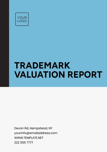 Free Trademark Valuation Report Template to Edit Online