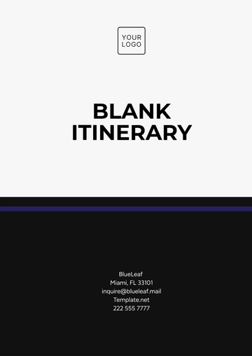 Free Blank Itinerary Template to Edit Online