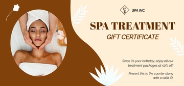 Free Spa Package Gift Certificate Template to Edit Online